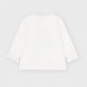 Dívčí tričko s dlouhým rukávem Mayoral 2054-49 Bílé / tyrkysové