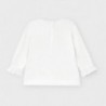 Dívčí tričko s dlouhým rukávem Mayoral 2054-50 Bílé / růžové