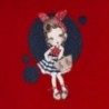 Dívčí tričko s dlouhým rukávem Mayoral 3021-80 Červené