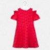 Perforované šaty pro dívky Mayoral 6983-79 Červené