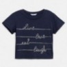 Tričko s krátkým rukávem pro dívky Mayoral 6019-40 námořnická modrá