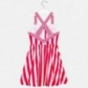 Dívčí pruhované popelínové šaty Mayoral 6979-33 Červené