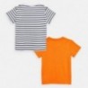 Sada 2 triček pro chlapce Mayoral 3065-65 Neon oranžová