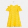Dívčí šaty s perforací Mayoral 6983-78 Žluté