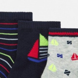 Sada 3 párů chlapeckých ponožek Mayoral 10736-61 námořnická modrá