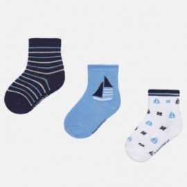 Sada 3 párů chlapeckých ponožek Mayoral 10736-62 Modrý