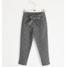 Dívčí pruhované kalhoty iDO 1981-8445 šedá stříbrná barva