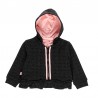 Mikina s kapucí pro dívku Baby Boboli 241142-8116 antracitová barva
