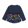 Tričko s dlouhým rukávem pro dívku Baby Boboli 231040-2440 tmavě modré barvy