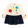 Kombinované šaty pro dívky Baby Boboli 231062-7362 barva ecru