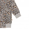 Dívčí šaty s leopardím potiskem Boboli 441087-9392 šedé barvy