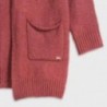 Dívčí trikotový svetr s kapsami Mayoral 7335-26 růžový