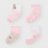 Sada 4 párů ponožek pro dívku Mayoral 9306-60 Růžový