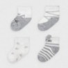 Sada 4 párů ponožek pro dívku Mayoral 9306-61 šedá