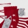 Sada 4 párů ponožek pro dívku Mayoral 9306-64 červená