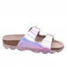 Dívčí pantofle Superfit 1-000119-1010 stříbrné barvy
