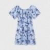 Šaty s potiskem holčičí Mayoral 6922-96 Nebeská modř