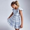 Dívčí kostkované šaty Mayoral 6925-75 Nebeská modř