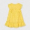 Šaty z vyšívané gázy pro dívky Mayoral 3944-43 Žluté