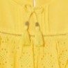 Šaty z vyšívané gázy pro dívky Mayoral 3944-43 Žluté