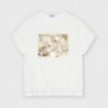 Tričko s flitry pro dívky Mayoral 6001-67 krémová / zlatá