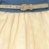 Dívčí džínové šaty s tylem Mayoral 1989-5 jeans/ béžové