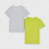 Sada 2 triček pro chlapce Mayoral 6076-39 bílá/zelená