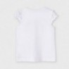 Dívčí tričko s krátkým rukávem Mayoral 3013-74 bílé
