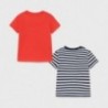 Sada 2 triček pro chlapce Mayoral 1015-87 Červená/tmavě modrá