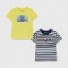Sada 2 triček pro chlapce Mayoral 1015-88 Limetková/tmavě modrá