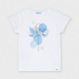 Dívčí tričko s krátkým rukávem Mayoral 3003-84 bílo / modré