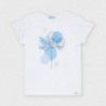 Dívčí tričko s krátkým rukávem Mayoral 3003-84 bílo / modré