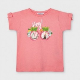 Dívčí tričko s potiskem Mayoral 3016-75 Růžové