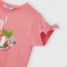 Dívčí tričko s potiskem Mayoral 3016-75 Růžové