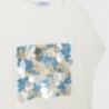 Flitrové tričko pro dívky Mayoral 6001-65 bílá / modrá