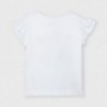 Tričko s potiskem pro dívky Mayoral 3019-25 Bílý