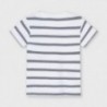 Chlapecké pruhované tričko Mayoral 3029-76 bílé / Granát