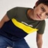 Tričko s krátkým rukávem pro chlapce Mayoral 6094-41 Granát/Zelená