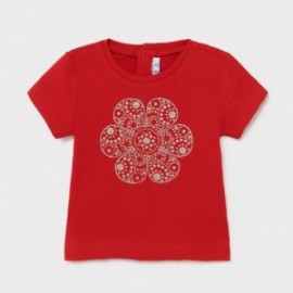 Tričko s krátkým rukávem pro dívky Mayoral 105-38 Červené