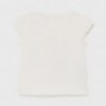 Tričko s krátkým rukávem pro dívky Mayoral 1081-69 Krémová / žlutá
