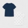 Sada 2 triček s potiskem pro chlapce Mayoral 1008-18 námořnická modrá