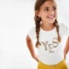 Dívčí tričko s krátkým rukávem Mayoral 854-14 Krémová