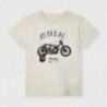 Chlapecké tričko s potiskem Mayoral 3049-67 krémové