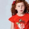 Dívčí tričko s potiskem Mayoral 3019-27 červené