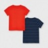 Sada triček s krátkým rukávem pro chlapce Mayoral 3045-79 červená / granát