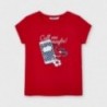 Tričko s krátkým rukávem pro dívky Mayoral 3020-12 červené
