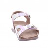 Dívčí sandály lakované Superfit 1-000127-1000 stříbrné