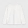 Dívčí tričko s dlouhým rukávem Mayoral 4067-80 krémová / šedá