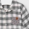 Kostkovaná košile pro chlapce Mayoral 2118-70 šedá