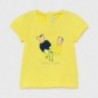 Tričko s dívčí aplikací Mayoral 1079-59 žluté